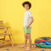 Kids Neon Seahorse Swim Short